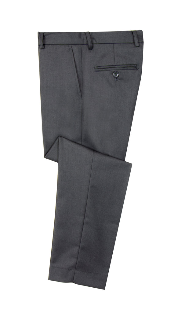 Flat-front business casual charcoal grey pant| Mytailorstore